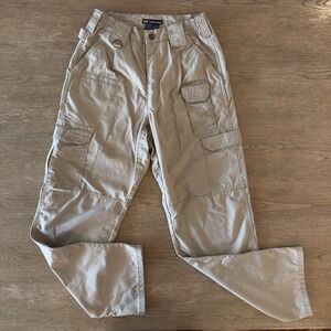 5.11 Tactical Series Men's Ripstop Cargo Pants Style 74273-Size 28 x 32"-Beige